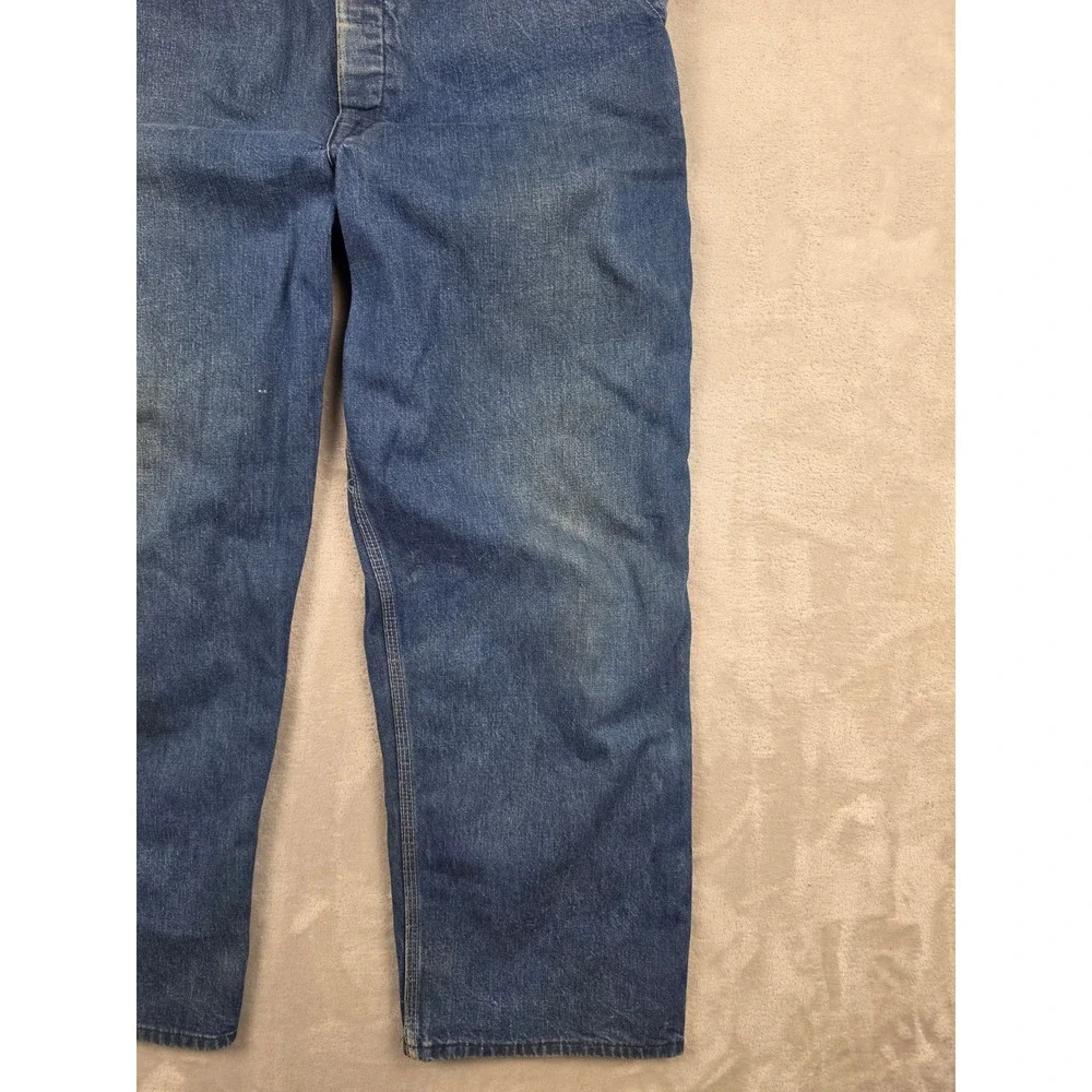 Vintage OshKosh B'gosh Bib Overalls Men 34x28 Blue Vestbak Denim USA Union Made
